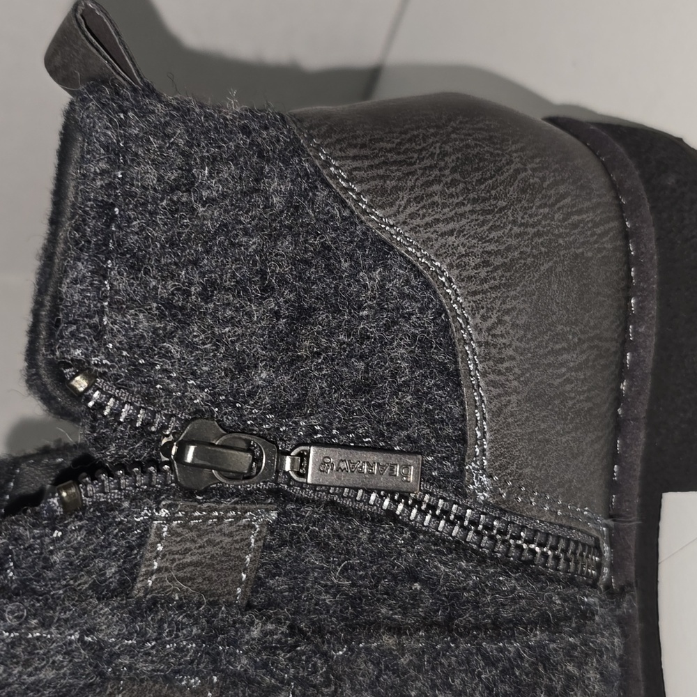 Bearpaw Solstice Women’s Size 7 Ankle Bootie WOOL Winter SIDE ZIP Gray - Picture 8 of 16